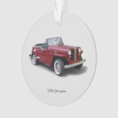 1950 Jeepster-acrylornament Ornament (voorkant)