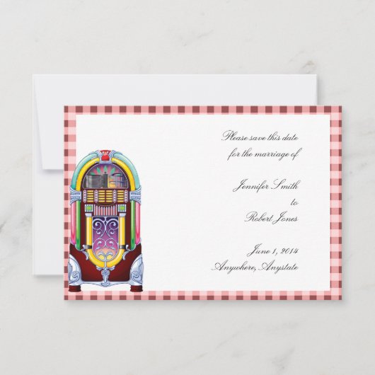 1950  Jukebox De datum opslaan Save The Date (Voorkant)