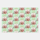 1950 Kerst  Lady Shopping Inpakpapier Vel (Voorkant 3)