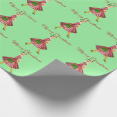 1950 Kerstman  dame Cadeaupapier (Hoek)