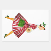 1950 Kerstman  dame Inpakpapier Vel (Voorkant 3)