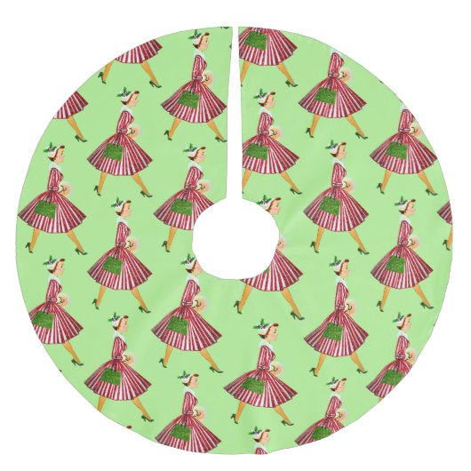 1950 Kerstman dame Kerstboom Rok (Voorkant)