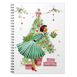 1950 Kerstman dame Notitieboek