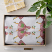 1950 Kerstman  dame Tissuepapier (Geschenk)