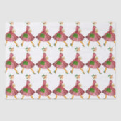 1950 Kerstman  dame Tissuepapier (Voorkant)