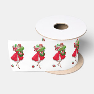 1950 Kerstmis Vintage Dame Lint