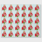 1950 kerstpaar cadeaupapier (Vlak)