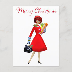 1950  kerstwinkels voor kerstcadeautjes briefkaart