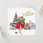 1950  kerstwinkels voor kerstcadeautjes kaart (Voorkant / Achterkant in situ)