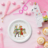 1950  Man en Vrouw Paar Papieren Bordje (Feest)