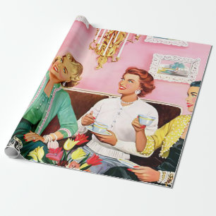 1950 Middagthee Cadeaupapier
