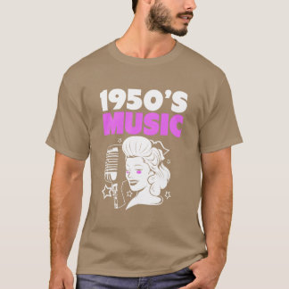 1950 Muziek Rock en Roll Music Sock Hop voor Vrouw T-shirt