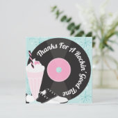 1950 Retro Diner Anniversaire Carte de remerciemen (Debout devant)