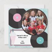 1950 Retro Diner Anniversaire Carte de remerciemen (Dos)