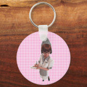 1950 Retro Diner Gal Sleutelhanger (Voorkant)