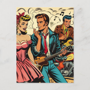 1950  Rock and Roll Comics Briefkaart