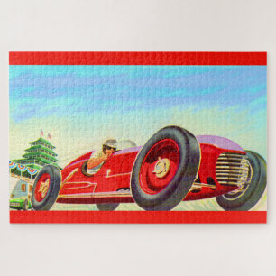 1950 rode racewagen legpuzzel