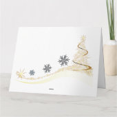 1950 Vintage kerst vrouw met geschenken Kaart (Achterkant)