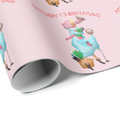 1950  Vrouw Kerstgroet Cadeaupapier (Rol Hoek)