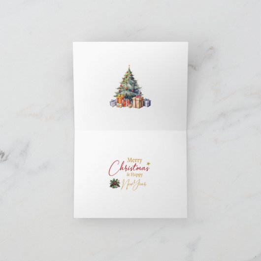 1950 vrouw met kerstgroeten feestdagen kaart (Binnen)