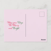 1950 Vrouw met Vlinders Kerstmis Groet Briefkaart (Achterkant)