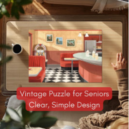 1950s American Diner Puzzle – Vintage Jukebox Legpuzzel