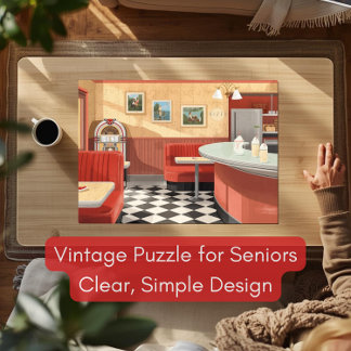 1950s American Diner Puzzle – Vintage Jukebox Legpuzzel