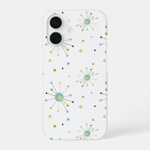 1950s Atomic Age Starburst Mid Century Modern iPhone 16 Hoesje