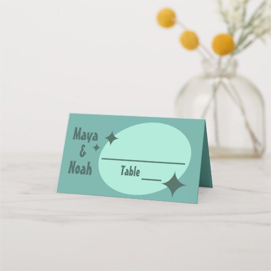 1950's Atomic Mint Bruiloft (Voorkant)