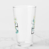 1950s Atomic Squares Sterren Boomerang Mid Century Glas (Rechts)