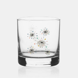 1950s Atomic Starburst Mid-century Modern Whisky Glas