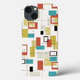 1950s atoomreëroontwerp Hoesje-Mate iPhone draagta 13 Hoesje