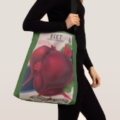 1950s beet de druk van het zaadpakket crossbody tas (Dichtbij)