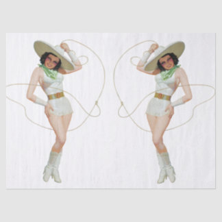  1950s Cowgirl depapier Tissuepapier