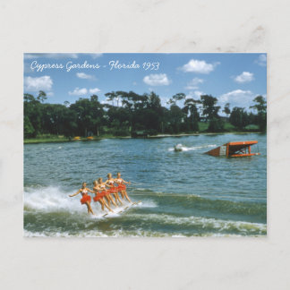 1950's Cypress Gardens Water Ski Show Aqua Maids Briefkaart