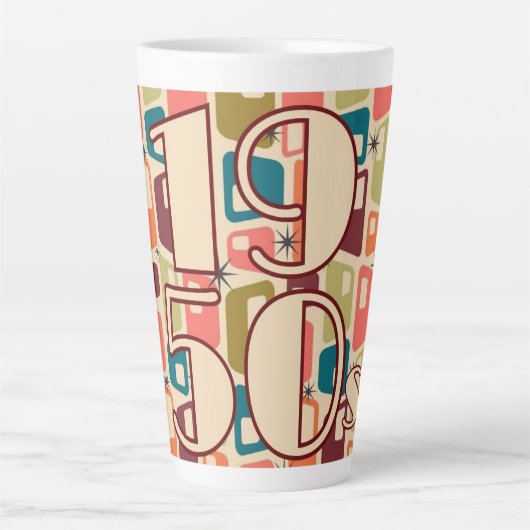 1950s Decade Design Latte Mok (Voorkant)