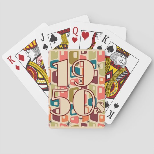 1950s Decade Design Pokerkaarten (Achterkant)