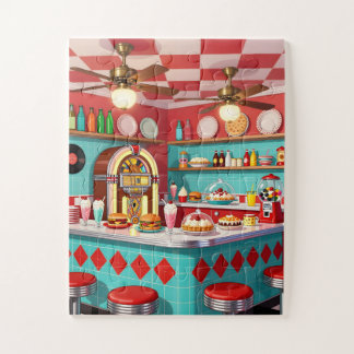 1950s Diner for Seniors 30 Large Piece Legpuzzel