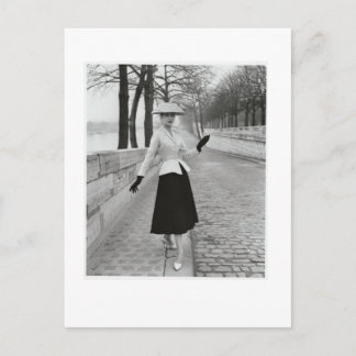 1950s fashion postcard briefkaart