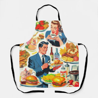 1950s Food Comics Illustratie Schort