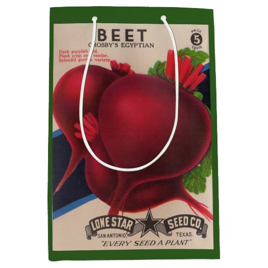 1950s het zaadpakket beet druk medium cadeauzakje (Voorkant)