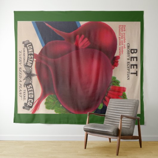 1950s het zaadpakket beet druk wandkleed (In Situ (horizontaal))