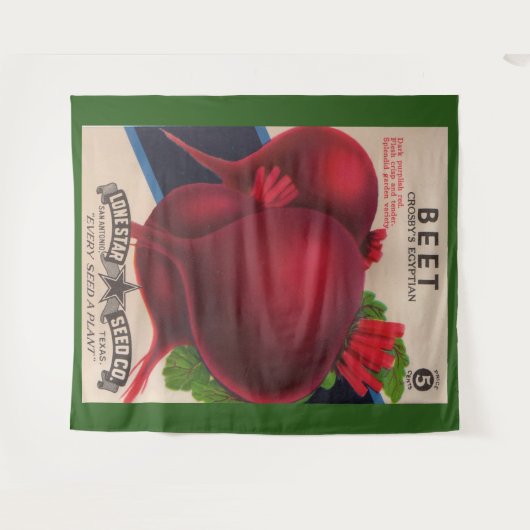 1950s het zaadpakket beet druk wandkleed (Voorkant (horizontaal))