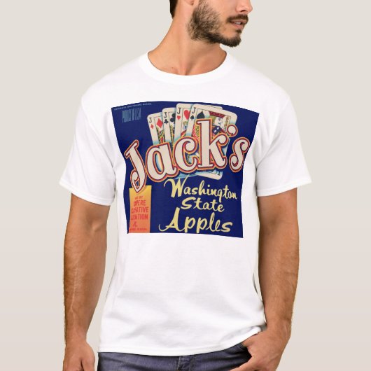 1950s Jack's Washington State Apples kratlabel T-shirt (Voorkant)