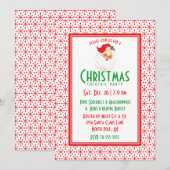 1950s Kerstmis Santa Party Kaart (Voorkant / Achterkant)