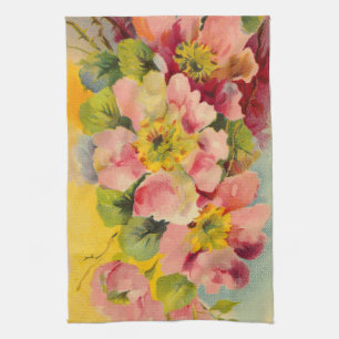 1950s Keuken  Retro Bloemen Theedoek