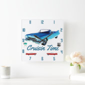 1950s Klassieke Amerikaanse Auto Muurklok Vierkante Klok (Huis)