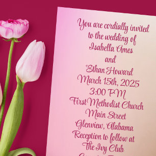 1950's Malt Shop Kleuren Bruiloft Kaart