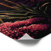 1950s Miami Beach tuin villa Poster (Hoek)