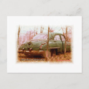 1950's Oldsmobile Barn Yard Herinneringen Briefkaart